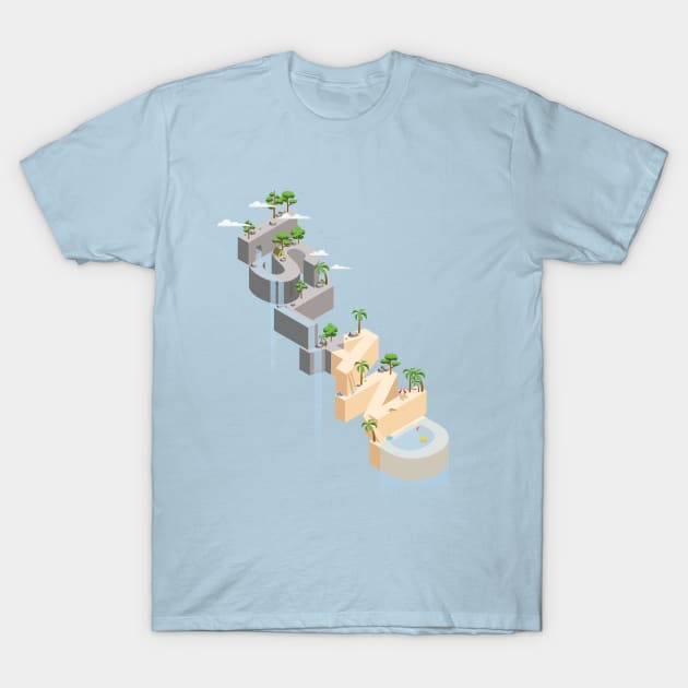 Isometric Island T-Shirt by Nevervand